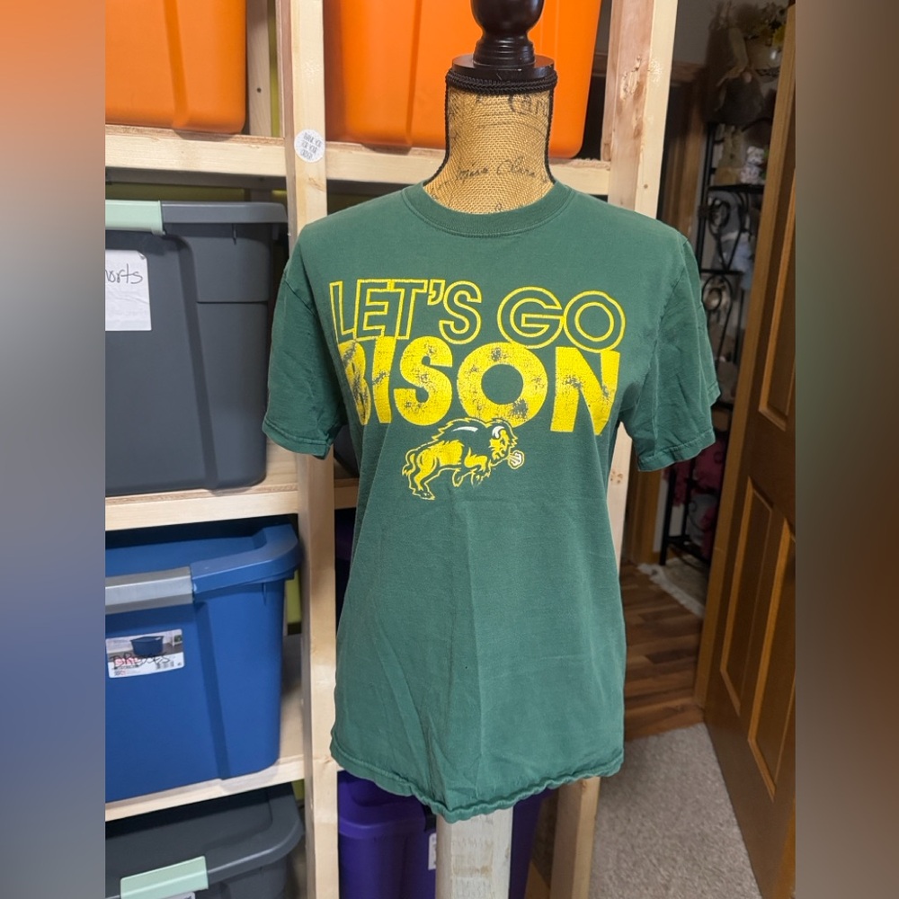 Green 'Let's Go Bison' T-Shirt